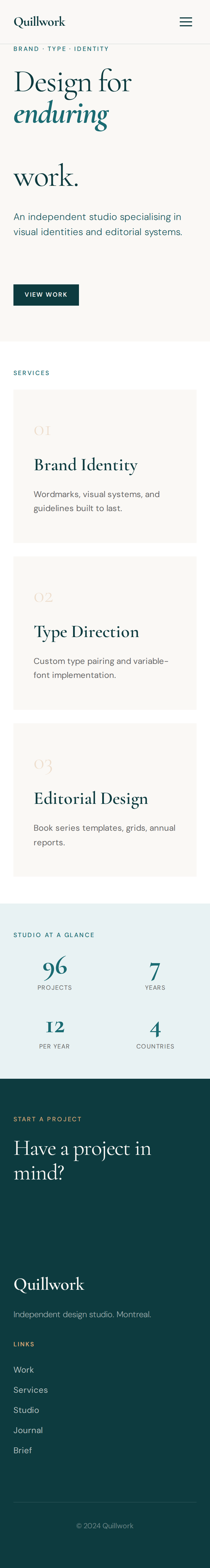 Front — 375px preview