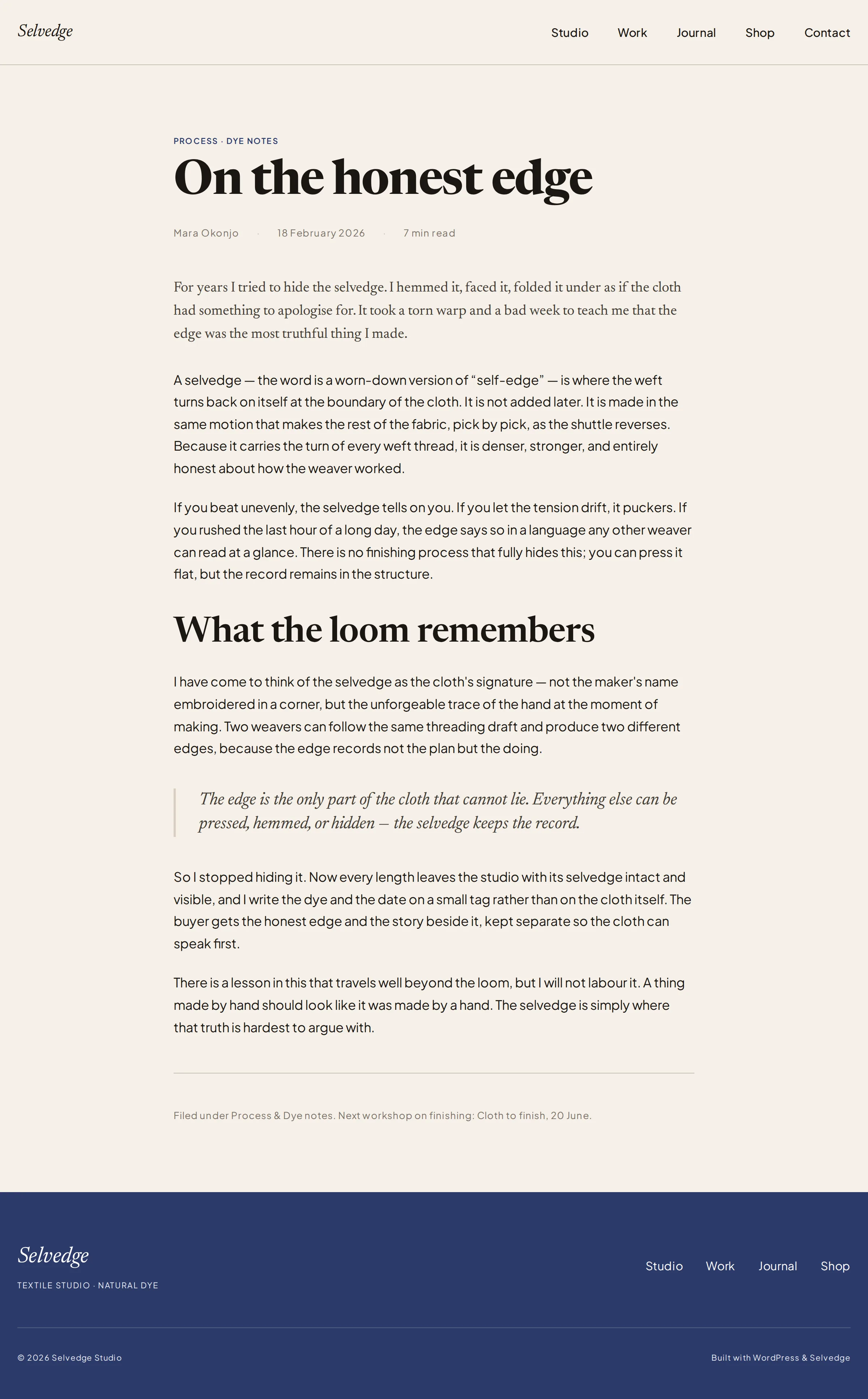 Journal Post preview